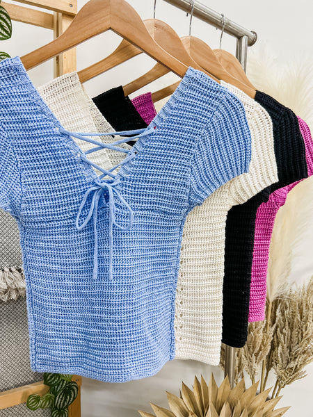 Gisele Crochet Knit Top