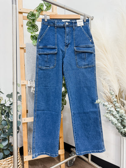Layla Cargo High Rise Stretch Jeans