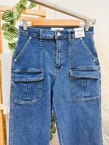 Layla Cargo High Rise Stretch Jeans