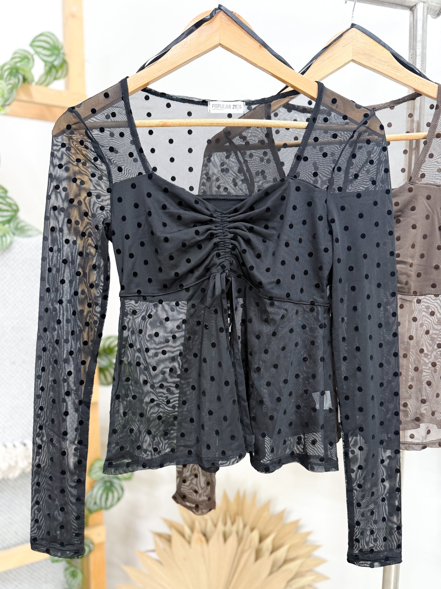 Phoebe Polka Dot Sheer Top