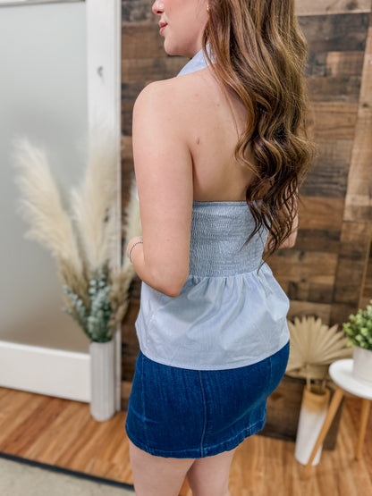 Adeline Collared Sleeveless Top