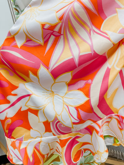 Arielle Silk Mini Ruffle Dress