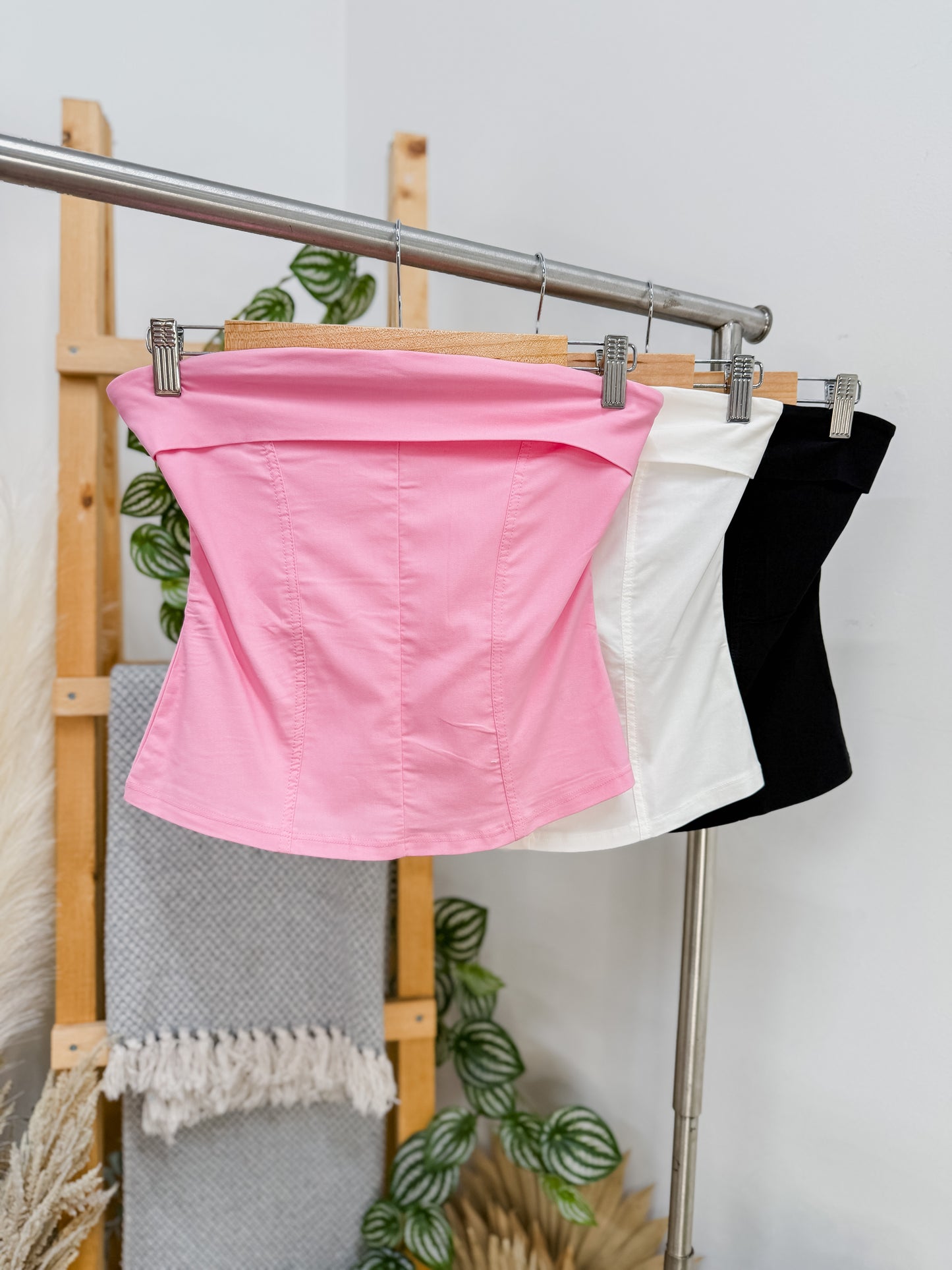 Cristina Fold Over Strapless Stretch Top