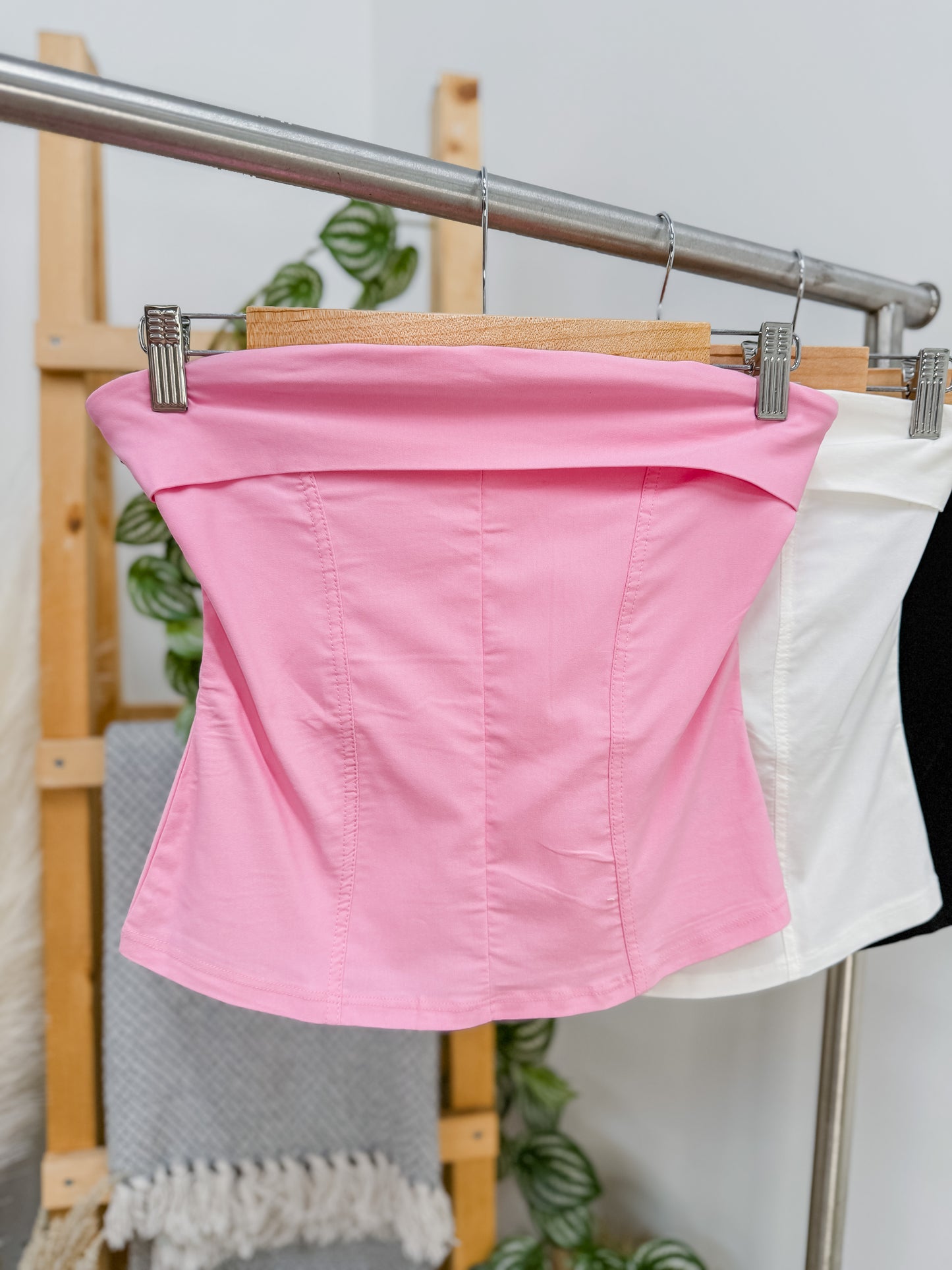 Cristina Fold Over Strapless Stretch Top
