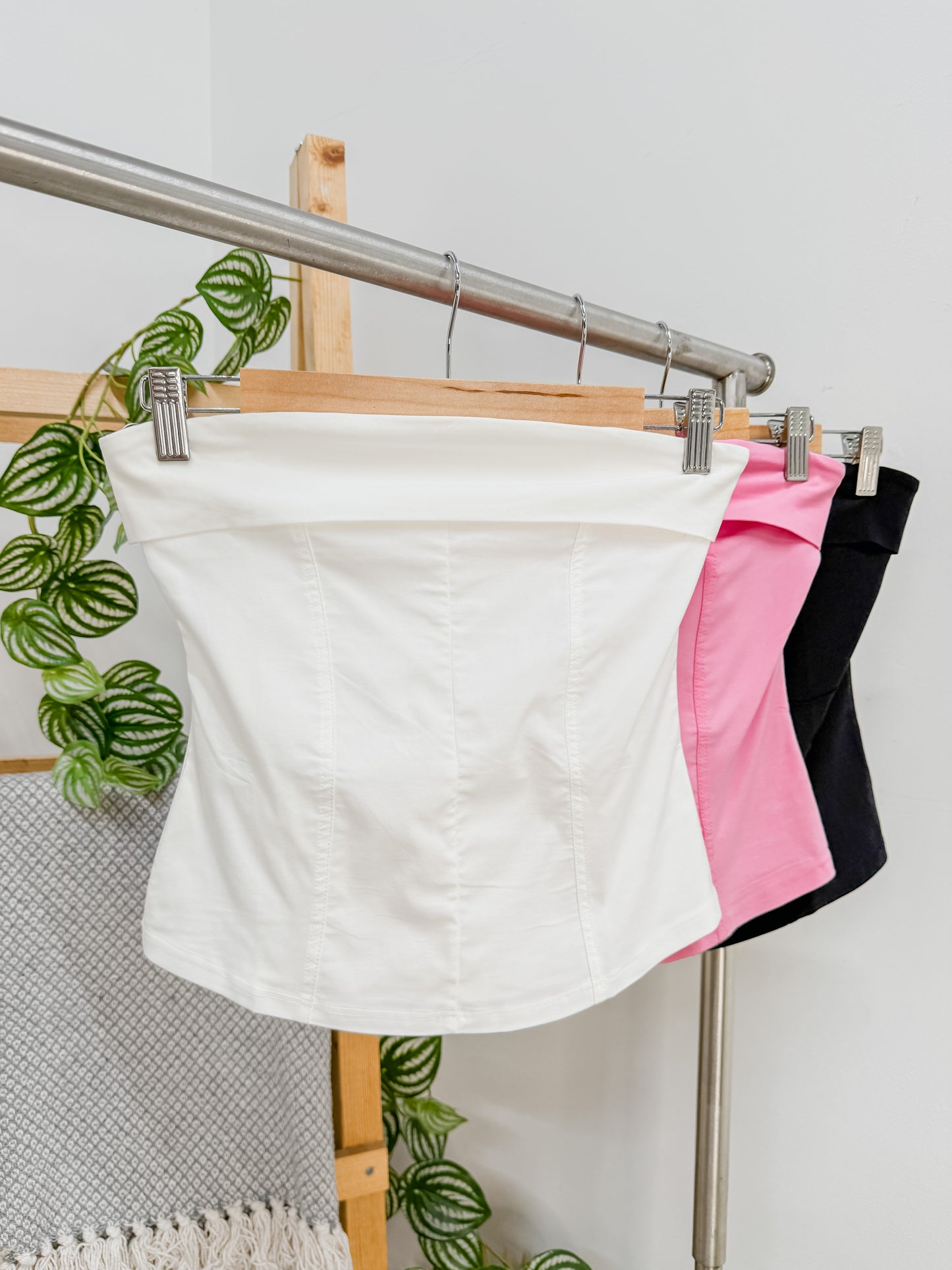 Cristina Fold Over Strapless Stretch Top