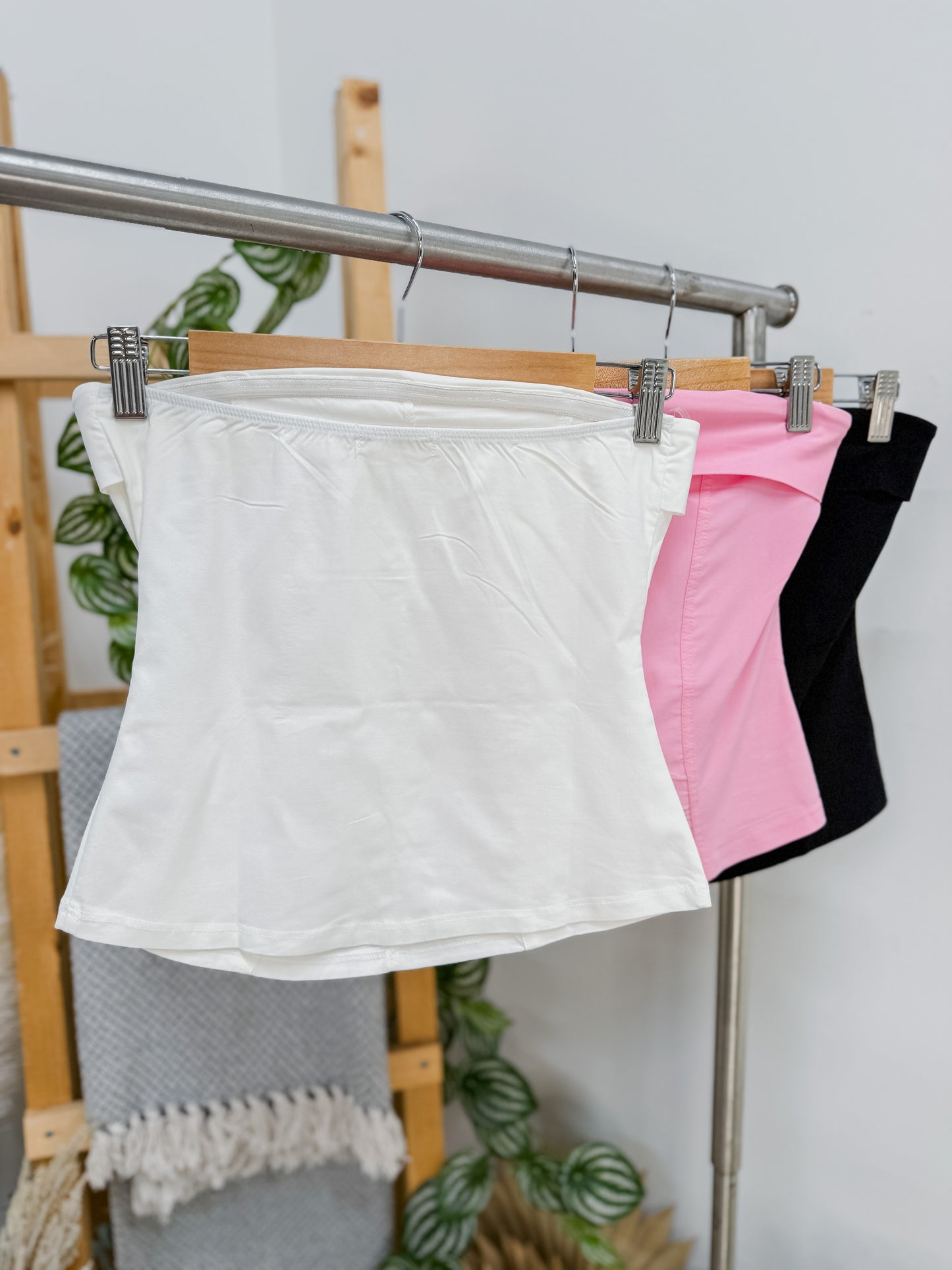 Cristina Fold Over Strapless Stretch Top