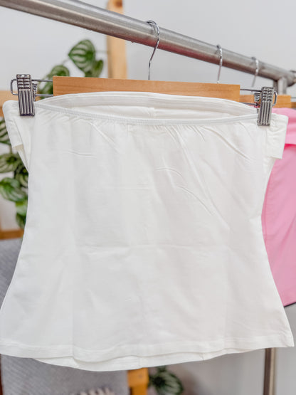 Cristina Fold Over Strapless Stretch Top