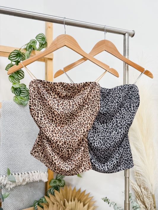 Natasha Leopard Tube Top