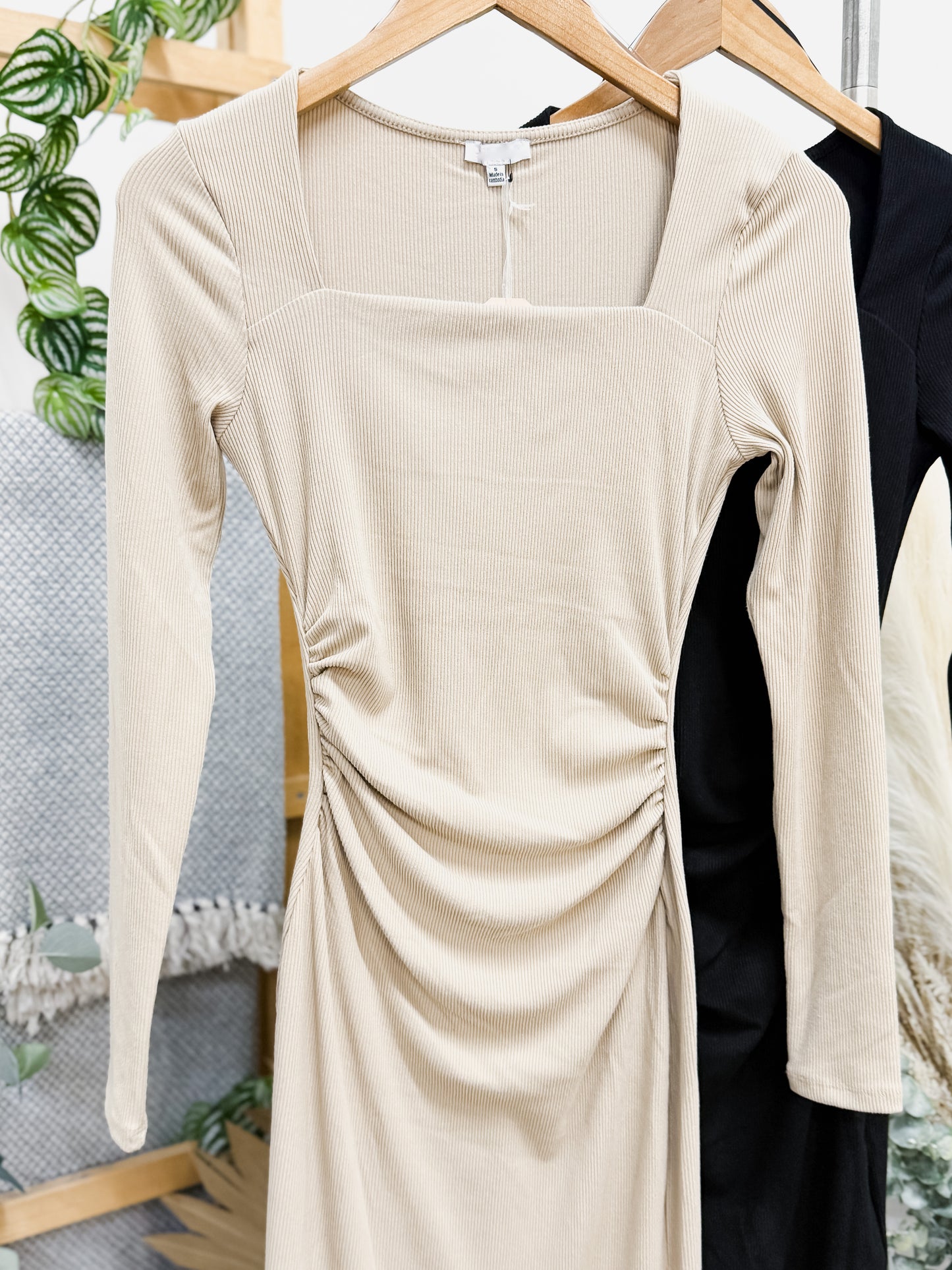Melody Long Sleeve Square Neck Dress
