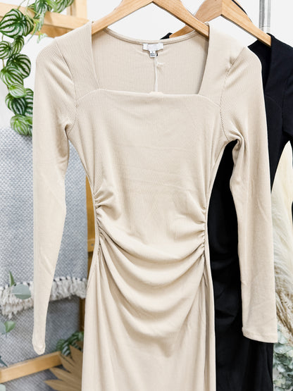 Melody Long Sleeve Square Neck Dress