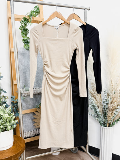 Melody Long Sleeve Square Neck Dress
