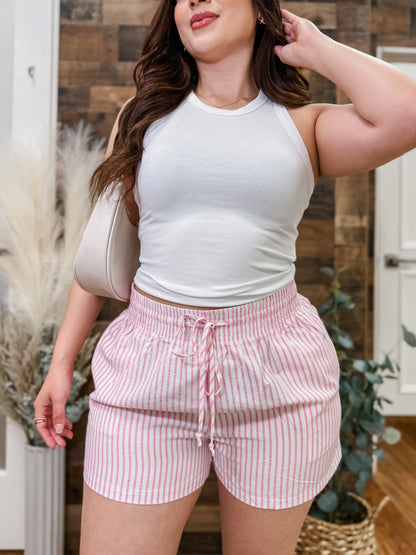 Paige Seersucker Striped Shorts