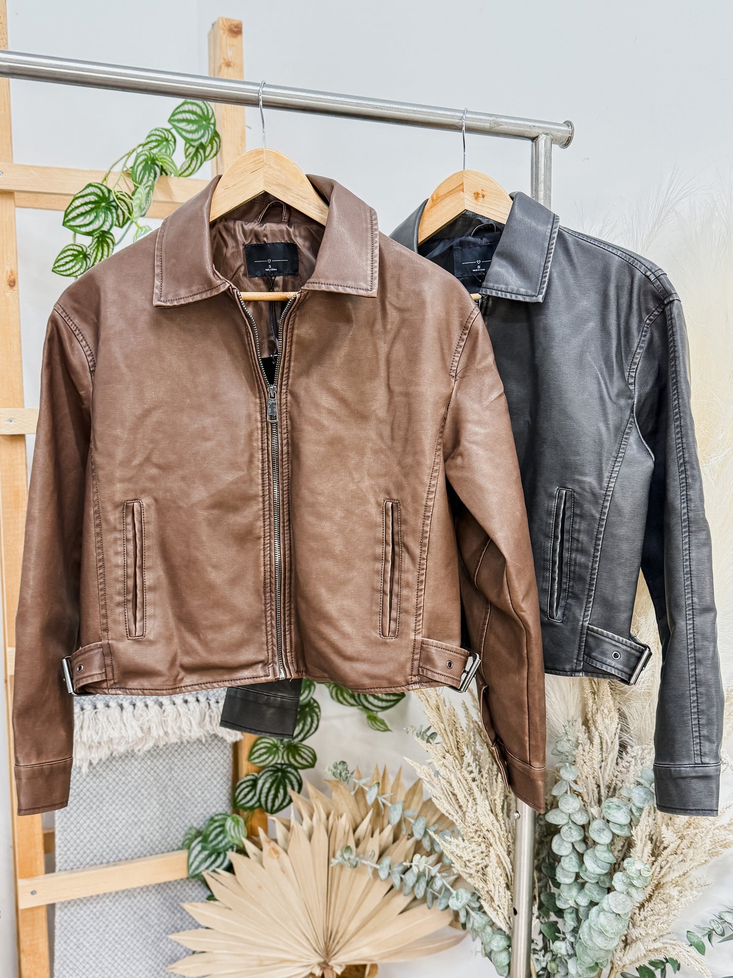 RESTOCK! Madeline Leather Collared Jacket