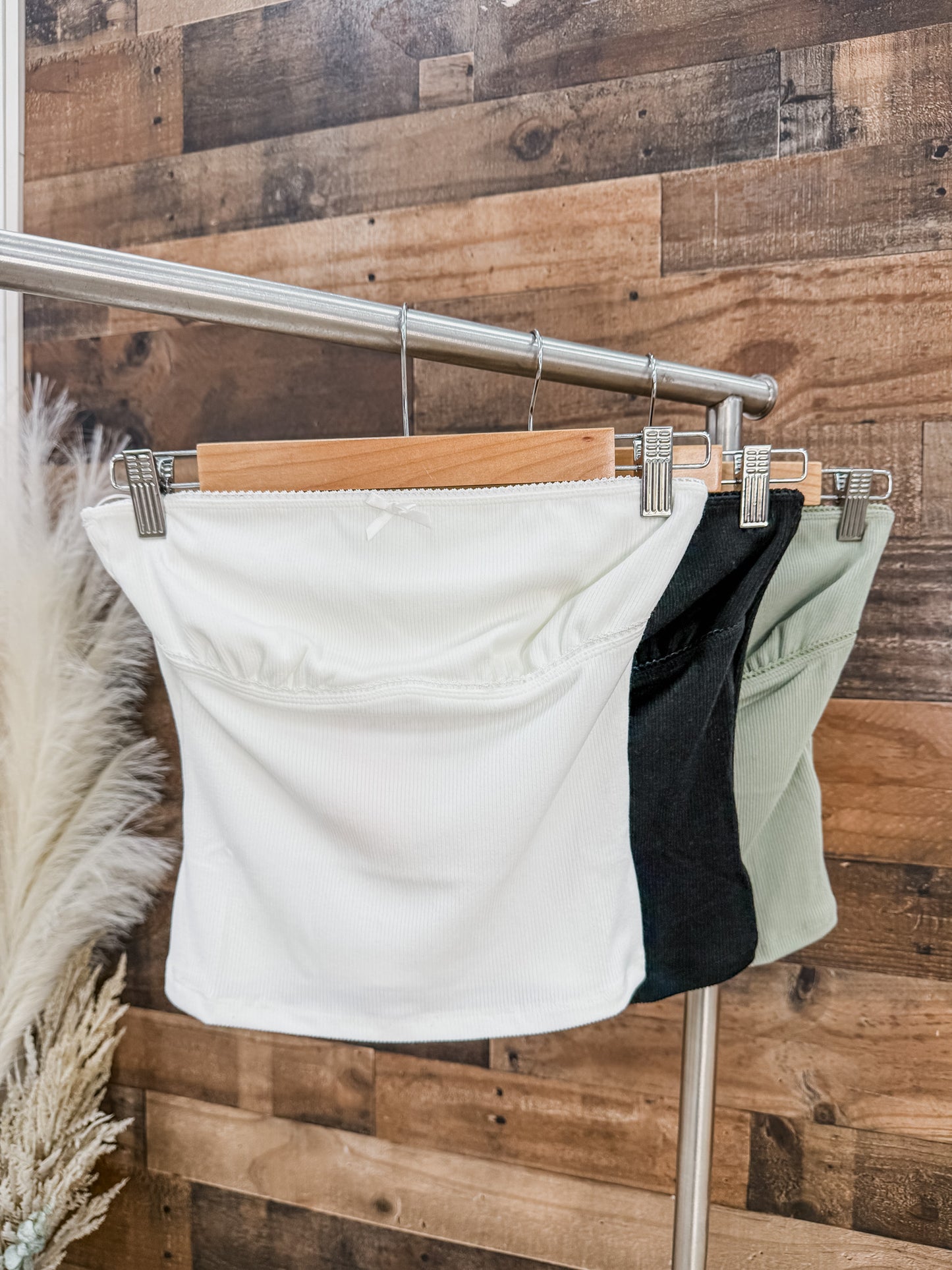 Lena Strapless Dainty Bow Top