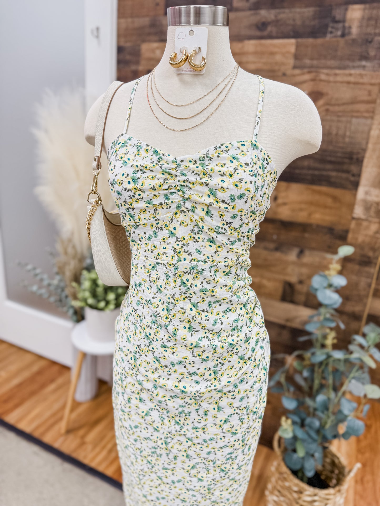 Lilah Floral Cross Back Midi Dress