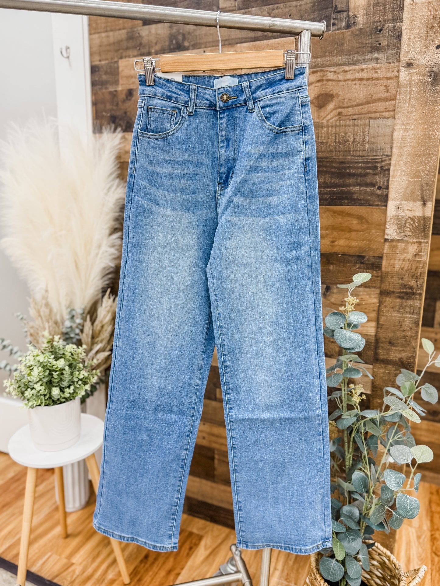 Ellie Stretch High Rise Wide Leg Jeans