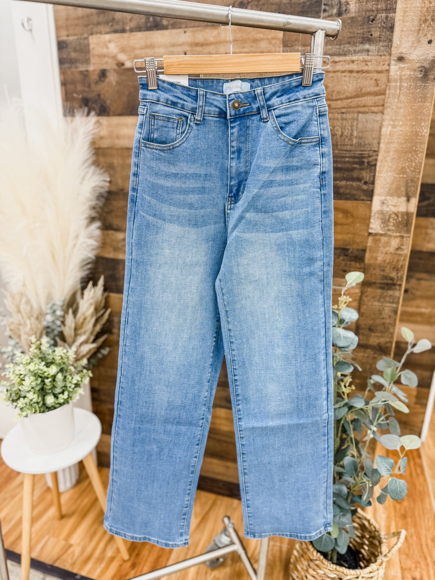 Ellie Stretch High Rise Wide Leg Jeans