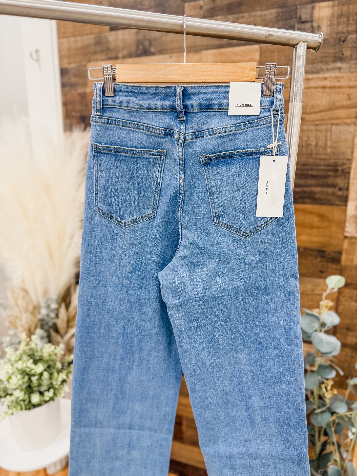 Ellie Stretch High Rise Wide Leg Jeans