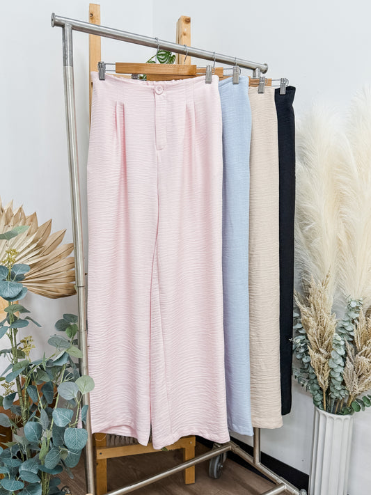 Evelyn High Waisted Woven Trouser Pants