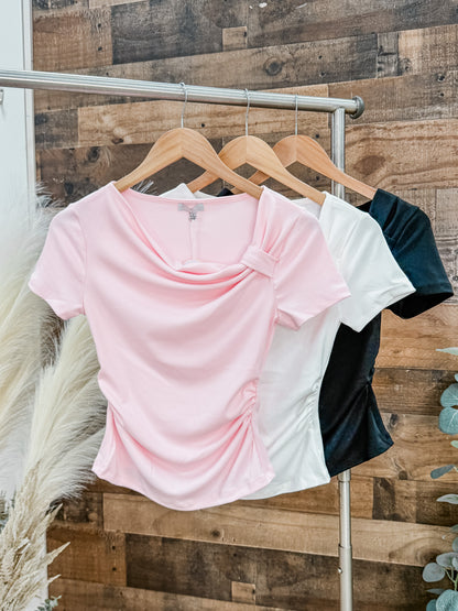 Fiona Short Sleeve Asymmetrical Top
