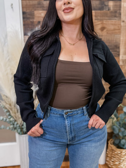 Adaline Knit Sweater Zip Jacket