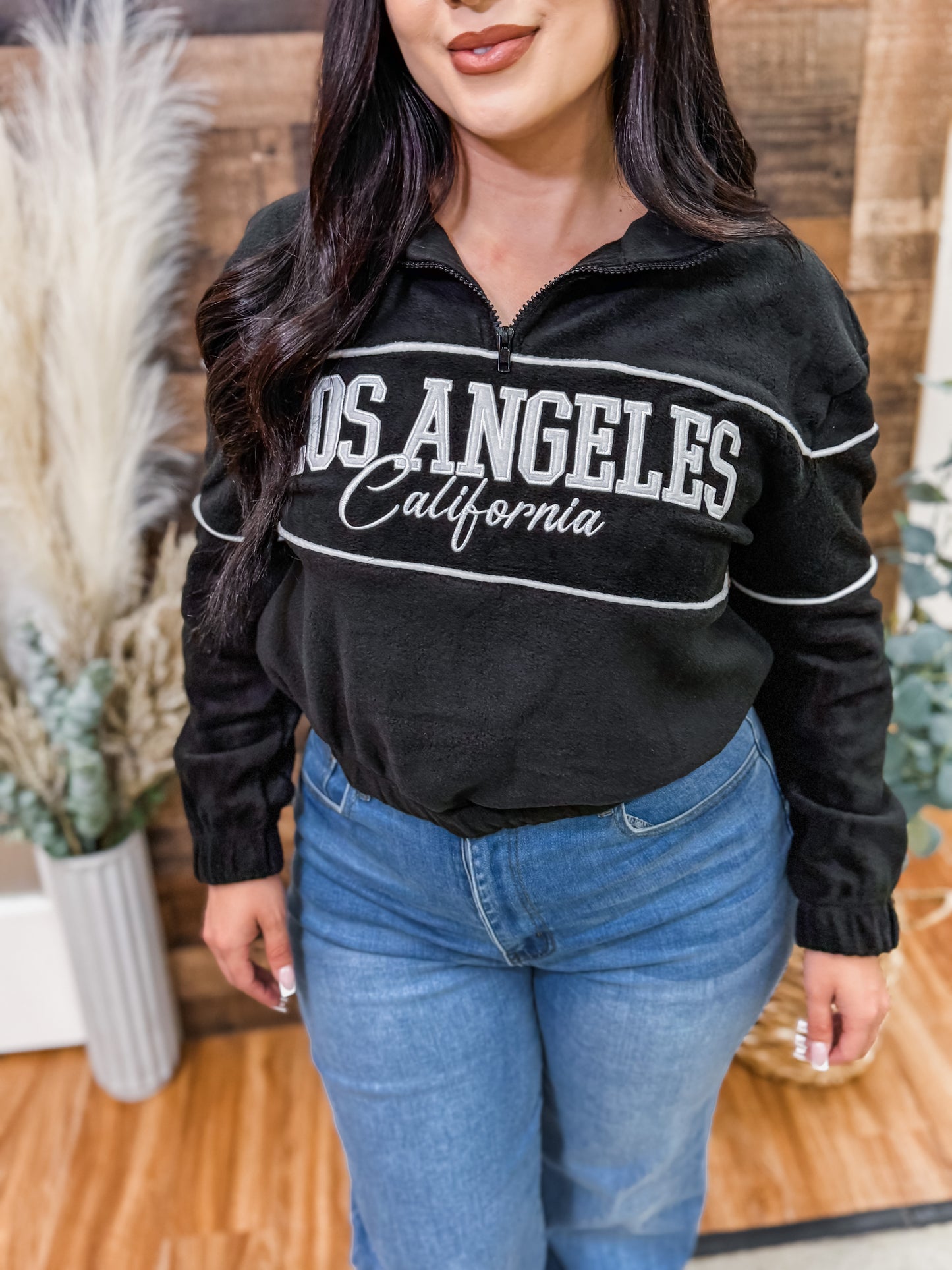 Cozy Los Angeles Quarter Zip Sweatshirt