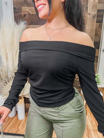 Lauren Off Shoulder Long Sleeve Top