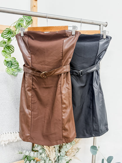 Meghan Strapless Belted Dress