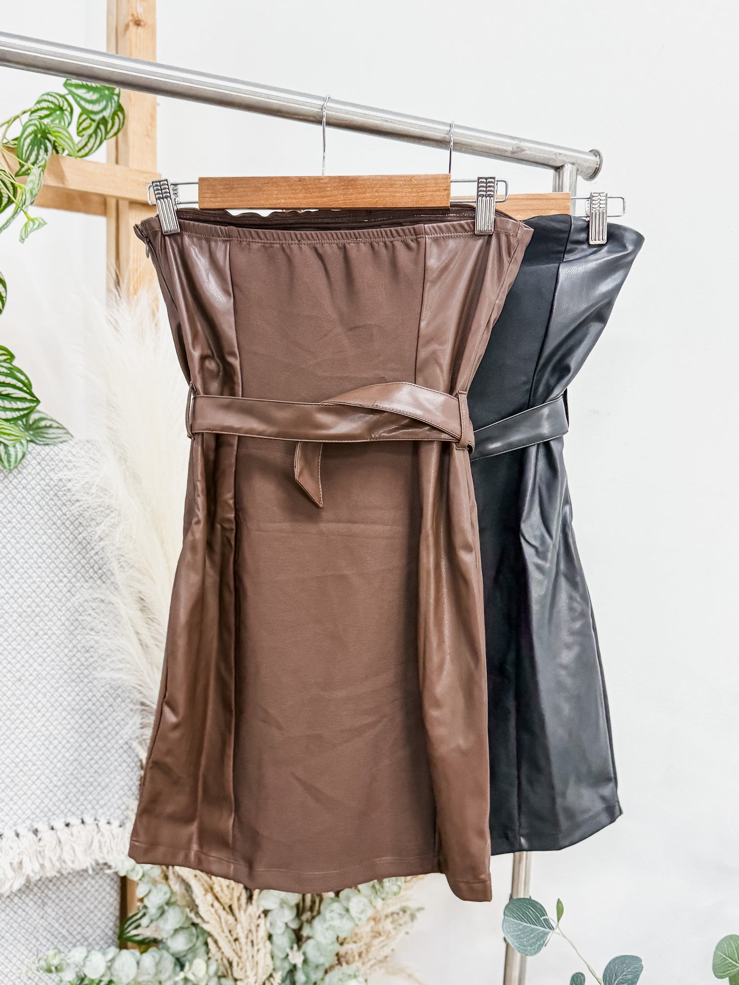 Meghan Strapless Belted Dress