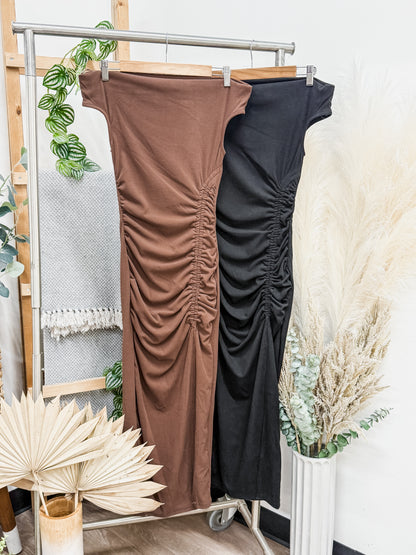 Destiny Off Shoulder Midi Dress