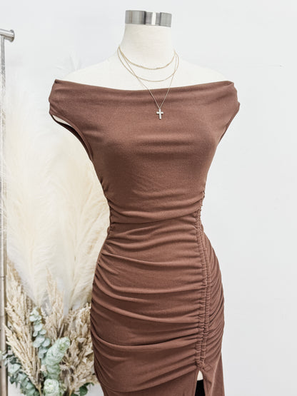 Destiny Off Shoulder Midi Dress