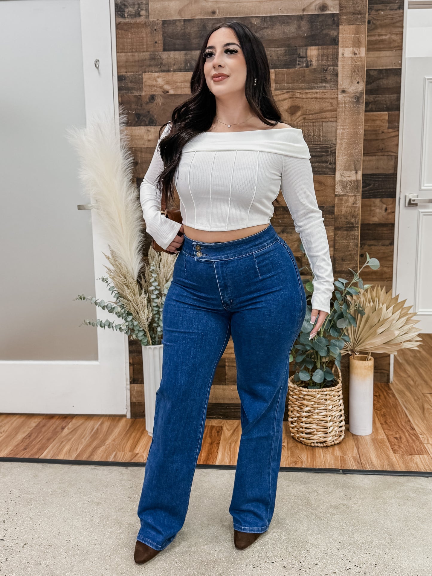 Frances Off Shoulder Ribbed Top