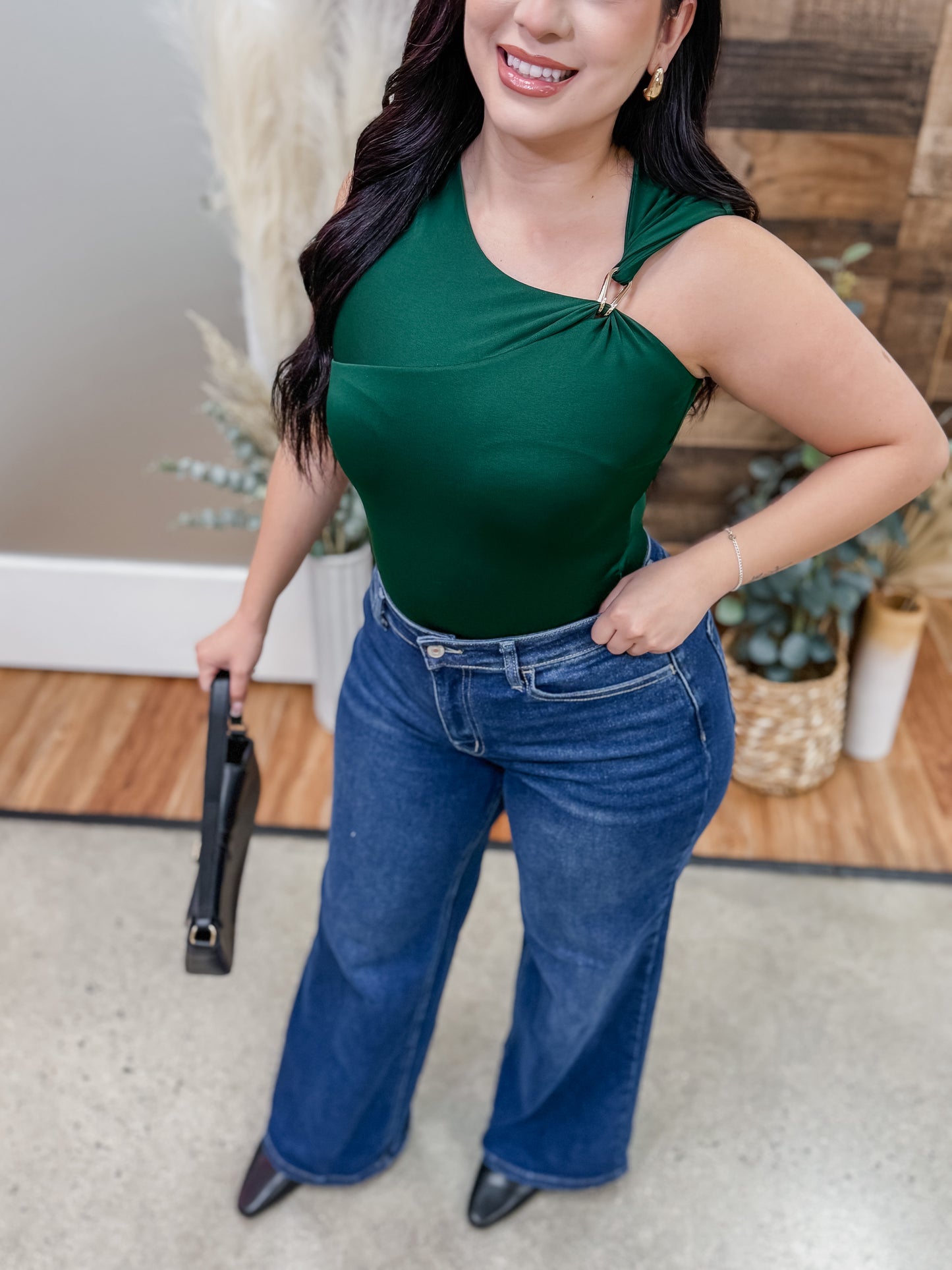 Jaqueline Metal Accent Bodysuit