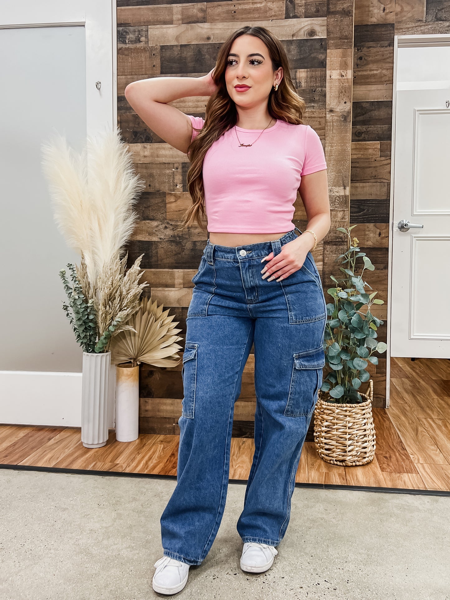 Alayna Crew Neck Crop Top