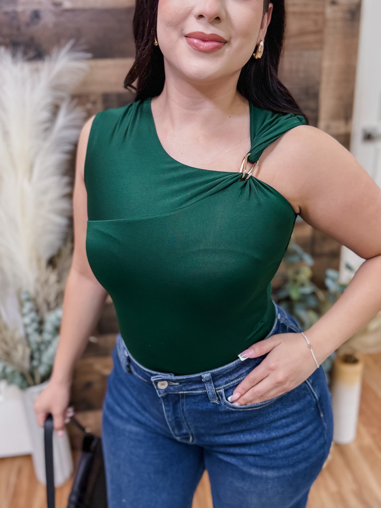 Jaqueline Metal Accent Bodysuit