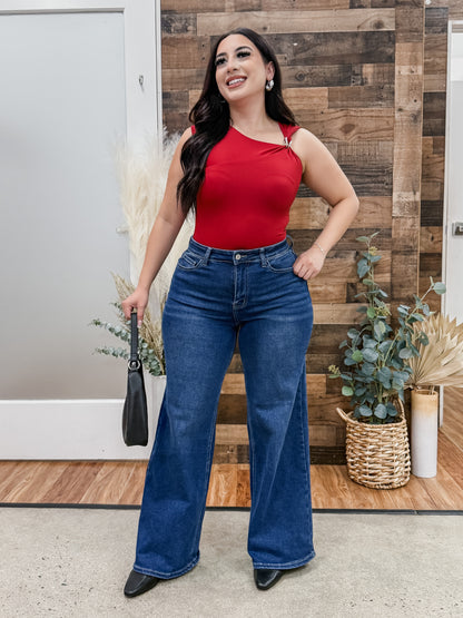 Jaqueline Metal Accent Bodysuit