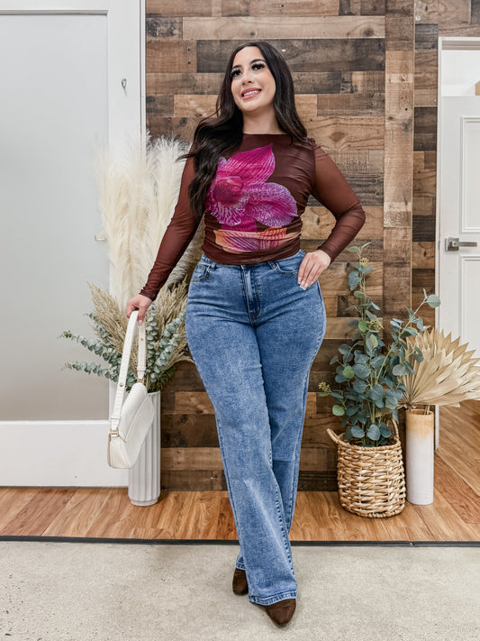 Gabrielle Vintage Wash Stretch Jeans