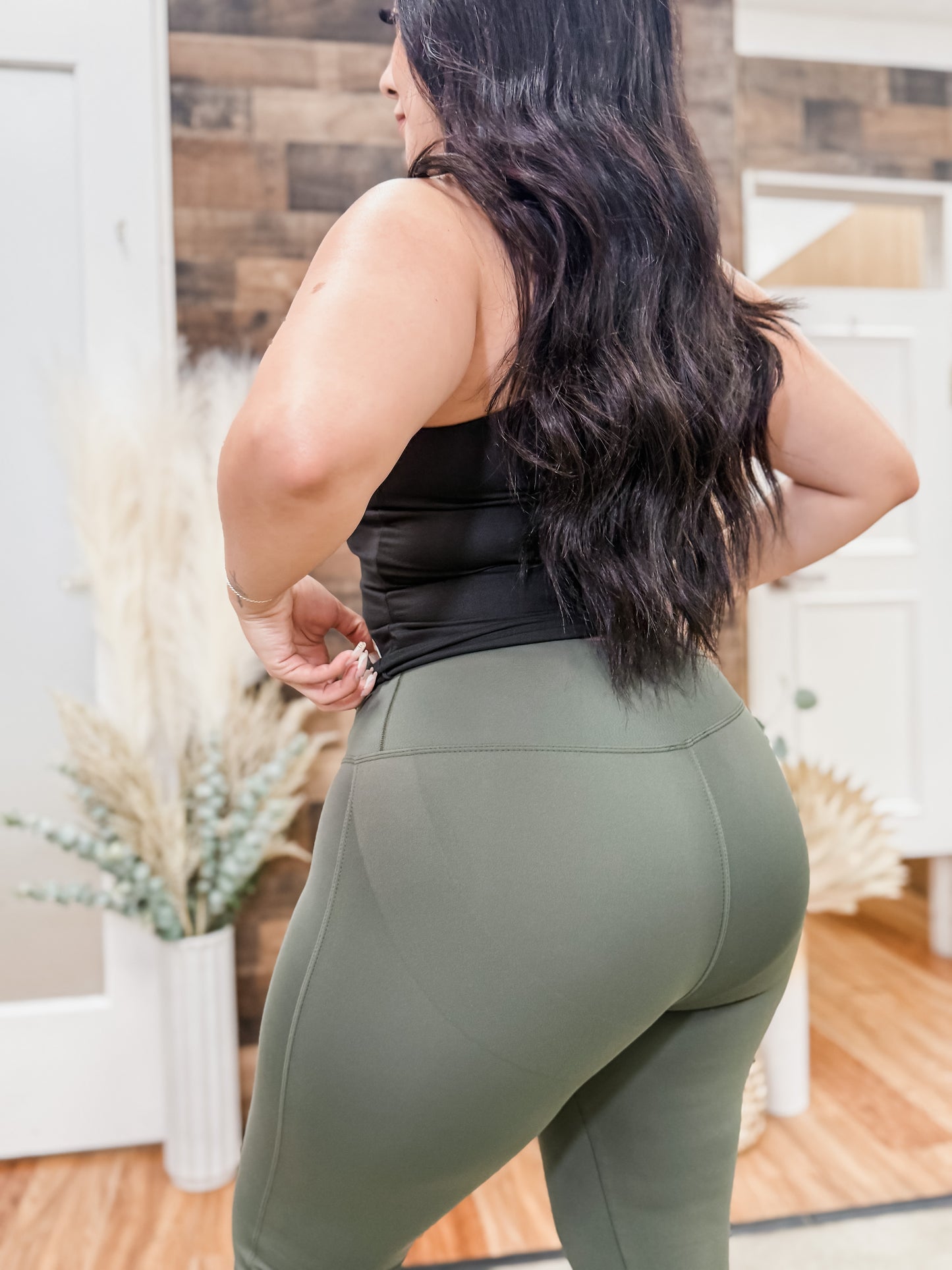 Drew Stretch Wide Waistband Flared Leggings