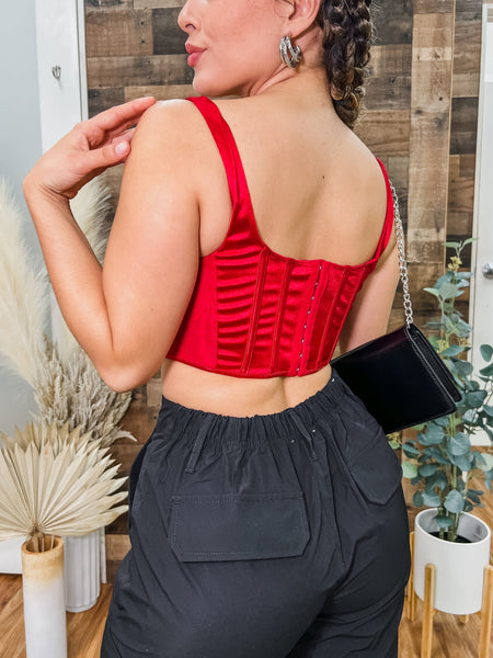 Dominique Satin Corset Top