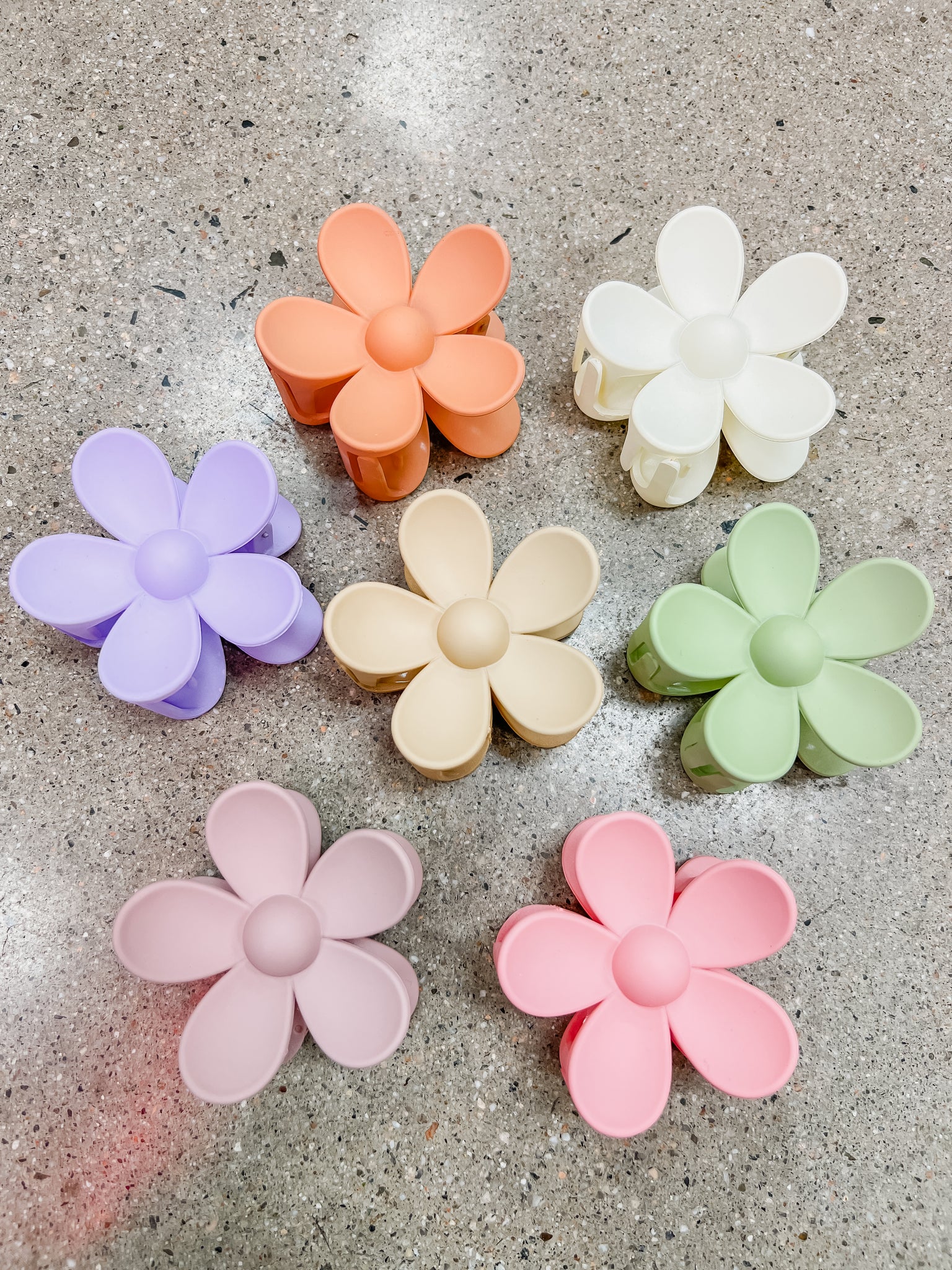 Pastel Flower Claw Clips