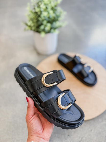 Giana Double Strap Leather Sandals