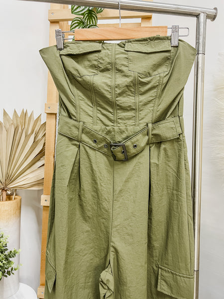 Parker Cargo Style Belted Jumpsuit