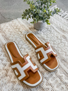 Luka Duo Tone Leather Sandals