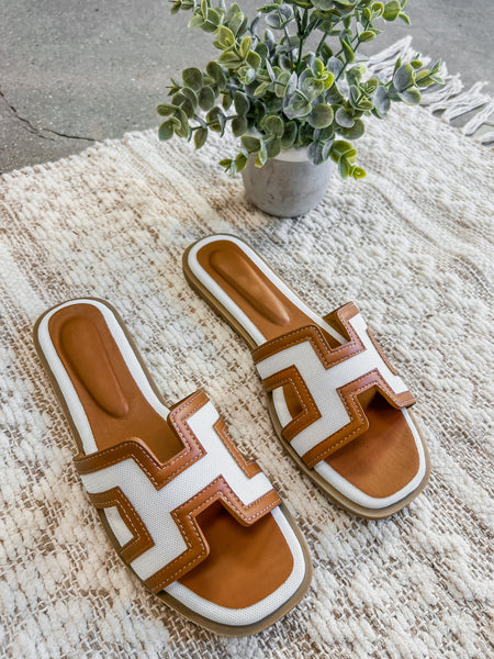 Luka Duo Tone Leather Sandals