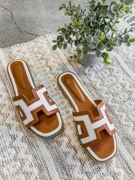 Luka Duo Tone Leather Sandals