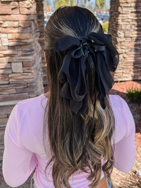 Isabella Ribbon Bow Claw Clip