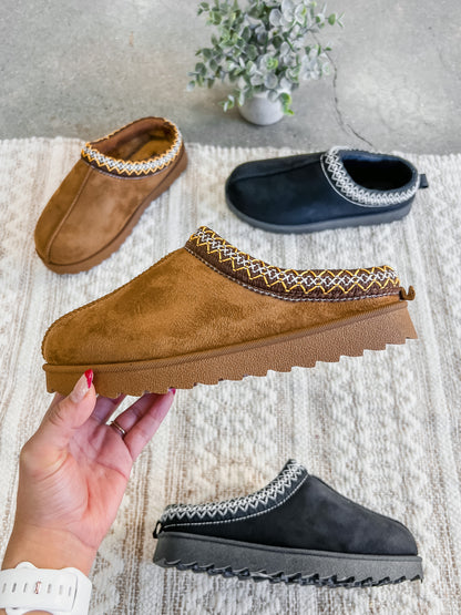 Oaklee Suede Low Slipper Booties