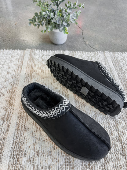 Oaklee Suede Low Slipper Booties