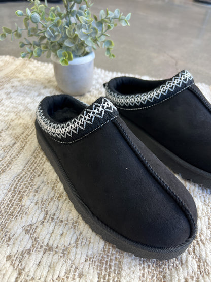 Oaklee Suede Low Slipper Booties