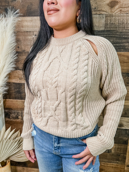 Allison Cut Out Chunky Knit Sweater